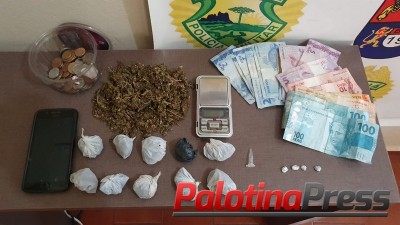 Palotina - Polícia Militar apreende crack e maconha prontas para serem comercializadas, em residência usada para o tráfico. Uma pessoa foi detida.