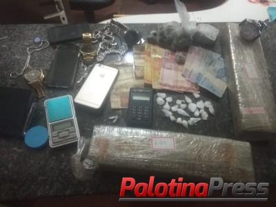 Palotina – Após denúncia, PM faz abordagem em residência e apreende entorpecentes prontos para serem comercializados. 