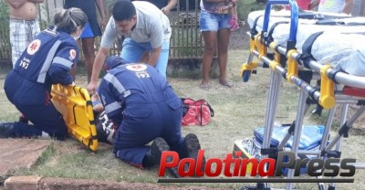 Palotina - Após colidir em poste ciclista é socorrido pelo SAMU.  