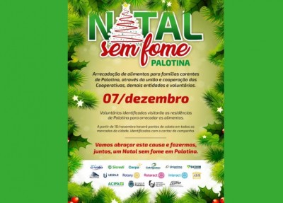 Campanha Natal sem fome acontece dia 7 em Palotina