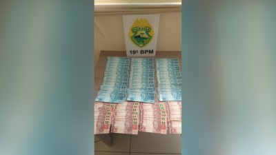 Rapaz é detido com quase R$ 3,8 mil em notas falsas na Vila Pioneira em Toledo