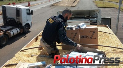 Apreensões de cigarro feitas pela PRF dobram em 2019 e superam recorde histórico no Paraná