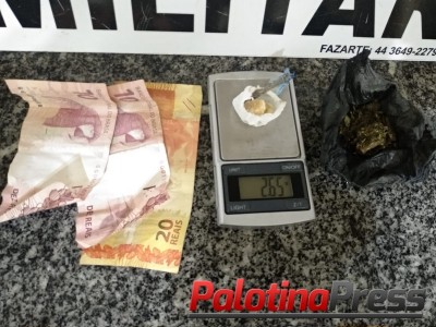 Palotina - PM prende indivíduo na posse de entorpecentes