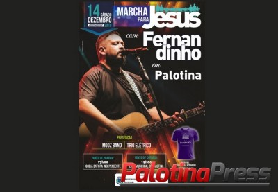 Palotina - Contagem regressiva para marcha pra Jesus. Venha participar com a gente!