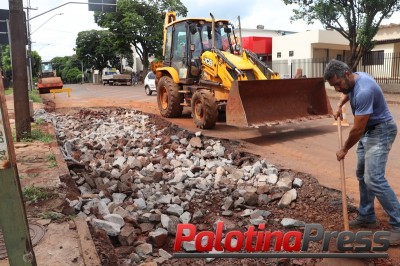 Prefeitura recupera asfalto na Rua Pioneiro