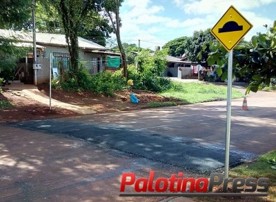 Prefeitura inicia instalação de lombadas e travessias elevadas