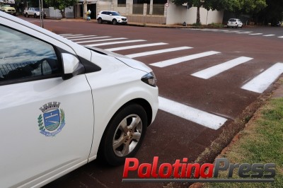 Administração Municipal revitaliza pintura de sinalização de trânsito