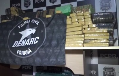 Denarc apreende caminhonete com 741 quilos de maconha em Cascavel