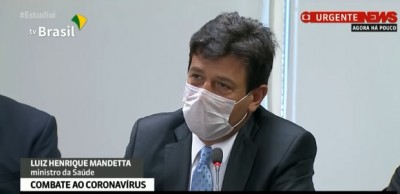 Ministro da saúde diz que infecção por coronavírus no Brasil deve disparar em abril