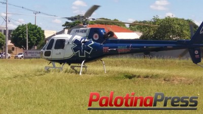 Recém nascido de Palotina é transferido para a policlínica de Pato Branco pelo helicóptero do CONSAMU