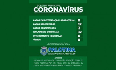 Mais um caso de Coronavírus é confirmado em Palotina.