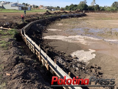 Construção da borda segue acontecendo no Lago Municipal 