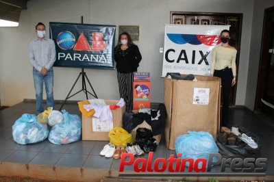 CAA/PR e OAB de Palotina entregam donativos da Campanha do Agasalho