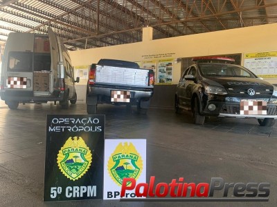  BPFRON APREENDE DOIS VEÍCULOS CARREGADOS COM CIGARROS CONTRABANDEADOS EM TERRA ROXA-PR DURANTE OPERAÇÃO METRÓPOLIS