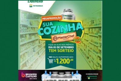 Neste sábado acontece o primeiro sorteio da MegaPromoção Liquigás sua cozinha Masterchef. Participe!