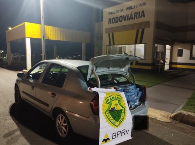 Posto Policial Rodoviário de Marechal Candido Rondon realiza apreensão de contrabando de cigarro