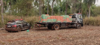 Durante Operação Hórus BPFRON apreende carga de cigarros contrabandeados em Guaíra 