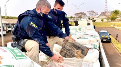 PRF apreende 3,5 toneladas de maconha no Paraná