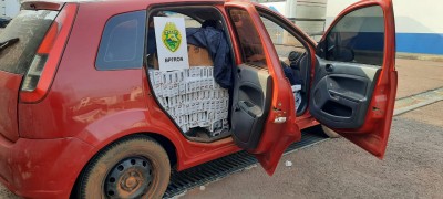 BPFron apreende cigarros contrabandeados em Nova Santa Rosa durante Operação Hórus