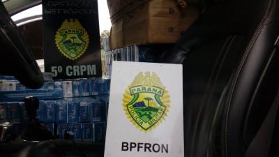 BPFRON APREENDE CARROS COM CIGARROS CONTRABANDEADOS EM TOLEDO