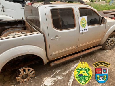 Terra Roxa - Policiais Militares recuperam caminhonete roubada 