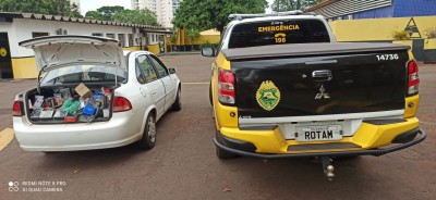 EQUIPE ROTAM DA 3° CIA BPRv/ CASCAVEL APREENDE VEÍCULO CARREGADO COM CIGARROS ELETRÔNICOS, ESSÊNCIAS E ACESSÓRIOS.