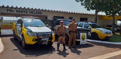 Polícia Rodoviária de Santa Helena apreende caminhão com contrabando