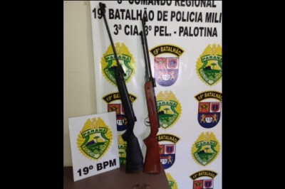 Palotina - Mulher é agredida pelo marido, chama a PM e ele acaba preso na posse de duas armas de fogo.