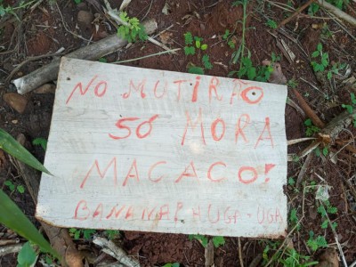 Injuria racial - PM é acionada após placas com dizeres ofensivos a moradores de Mutirão serem encontradas em Maripá.