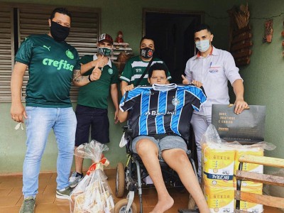 Torcedores do Palmeiras se unem e realizam ação em prol do menino Cauã da Silva. 