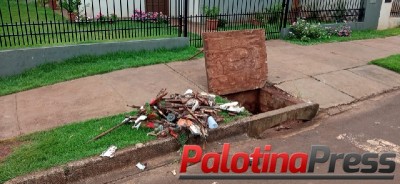 Palotina - Defesa Civil pede que a população colabore e não jogue lixos e entulhos nas galerias de “bocas de Lobo”.