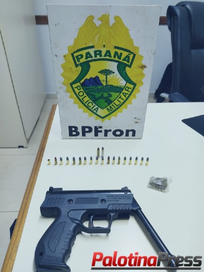 A BPFron apreende munições e pistola de pressão modificada durante Operação Hórus em Iporã