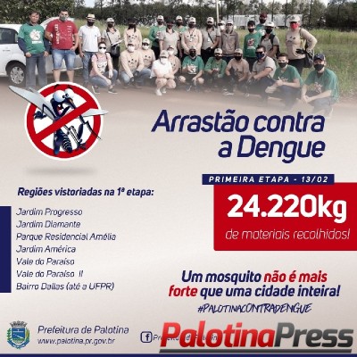 Palotina - Voluntários se unem e realizam o primeiro arrastão contra dengue 