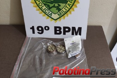 Palotina - PM apreende indivíduo na posse de maconha.