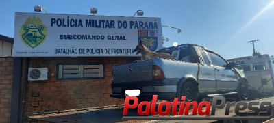 BPFRON APREENDE CARRO CARREGADO COM CIGARROS CONTRABANDEADOS DURANTE OPERAÇÃO HÓRUS EM NOVA SANTA ROSA-PR