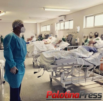 Prefeito de Palotina Dr. Luiz Ernesto de Giacometti visita Hospital Municipal para acompanhar internamento de pacientes com Covid-19