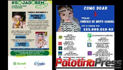 Uma corrida pela vida - Ajude a salvar o pequeno Vinícius. Faça sua doação!