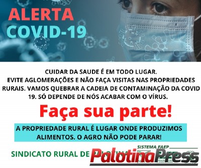 Sindicato Rural faz campanha para evitar visitas a propriedade rurais