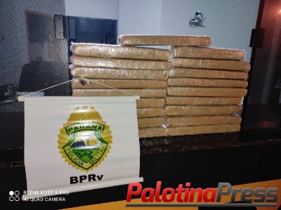 Posto Policial Rodoviário de Iporã realiza apreensão de mais de 20,400 kg de maconha