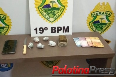 PM prende individuo por tráfico de drogas em Palotina 