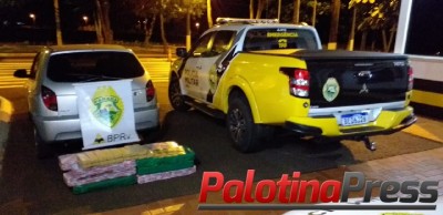 POSTO POLICIAL RODOVIÁRIO DE SANTA HELENA APREENDE VEÍCULO E EFETUA PRISÃO DE CASAL TRANSPORTANDO 138,400 KG DE MACONHA