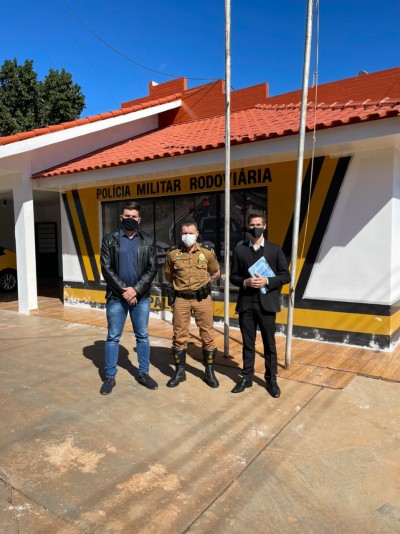 Secretário de Administração e Vereador de Palotina buscam melhorias, juntamente com a Polícia Rodoviária, para a segurança viária do Município.