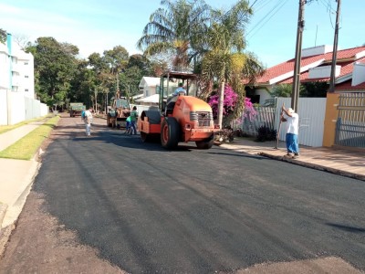 Prefeitura de Palotina realiza obras de recapeamento asfáltico