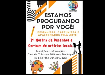 Cultura de Palotina vai promover Mostra de Desenhos e Cartum