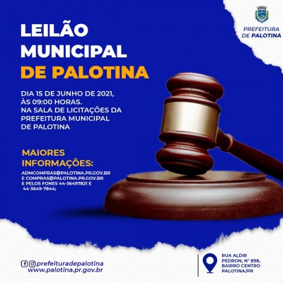 Prefeitura de Palotina promove leilão de bens inservíveis