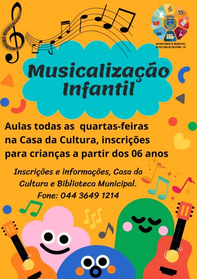 Palotina: Projeto de Musicalização Infantil vai atender crianças a partir dos 6 anos