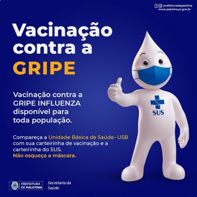 INFLUENZA: Vacinação contra a Gripe continua em todas as unidades de saúde de Palotina 
