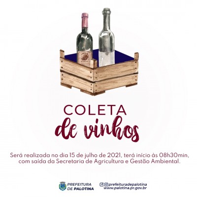 Coleta das amostras dos vinhos coloniais em Palotina acontecerá na quinta-feira (15)