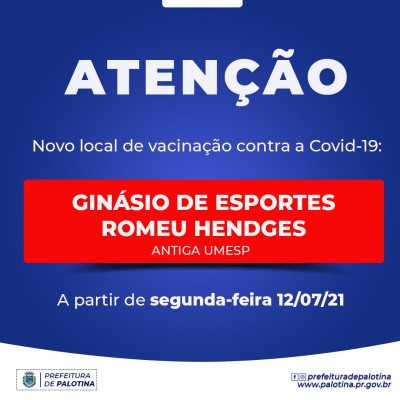 COVID-19: Palotina vai vacinar a população no Ginásio de Esportes Romeu Hendges