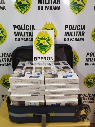 BPFRON APREENDE CIGARROS CONTRABANDEADOS EM ÔNIBUS NA CIDADE DE CASCAVEL/PR